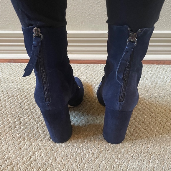 Splendid Blue Suede Ankle Boots (8 US) - Picture 4 of 6